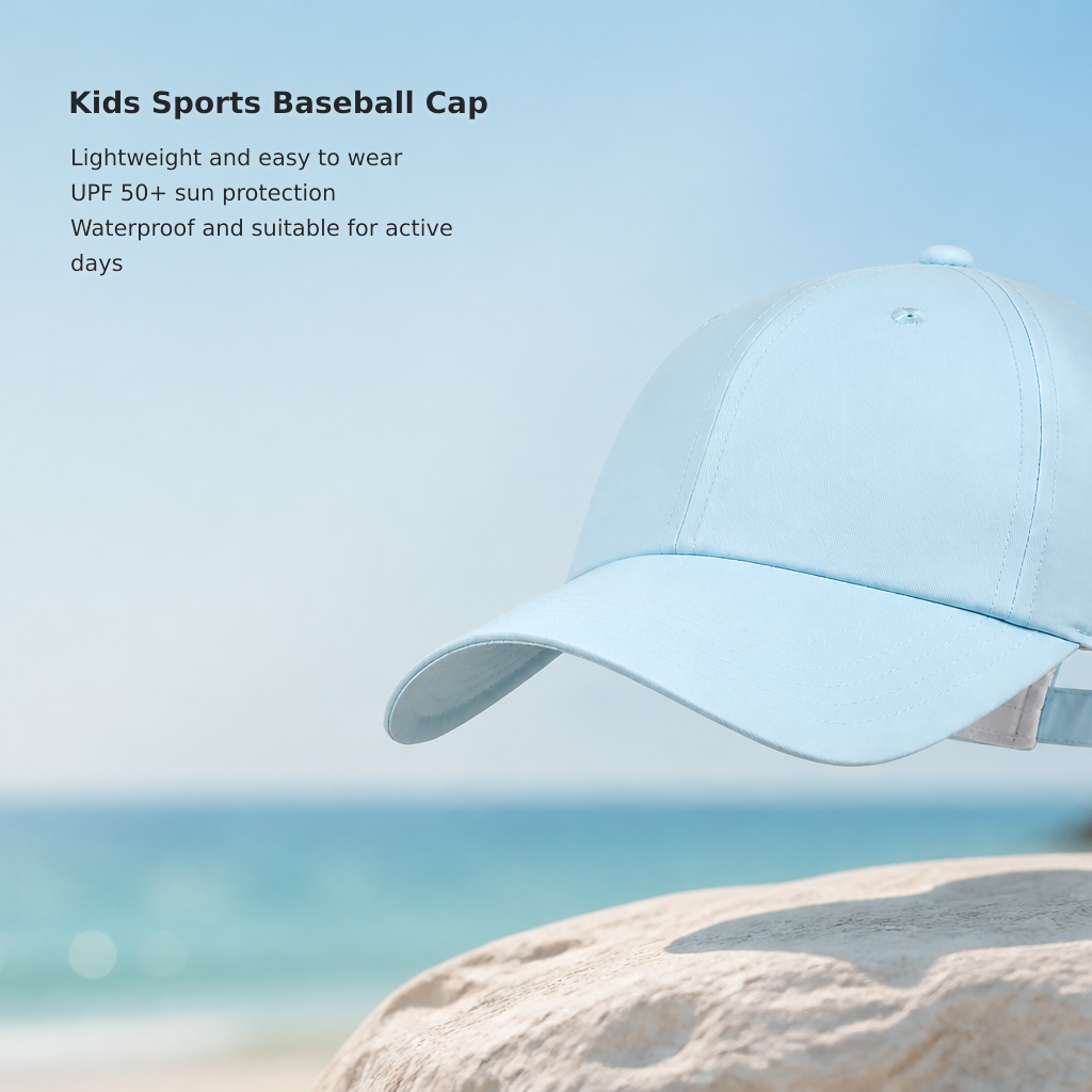 Kids’ Lightweight UPF 50+ Water-Resistant Sports Cap