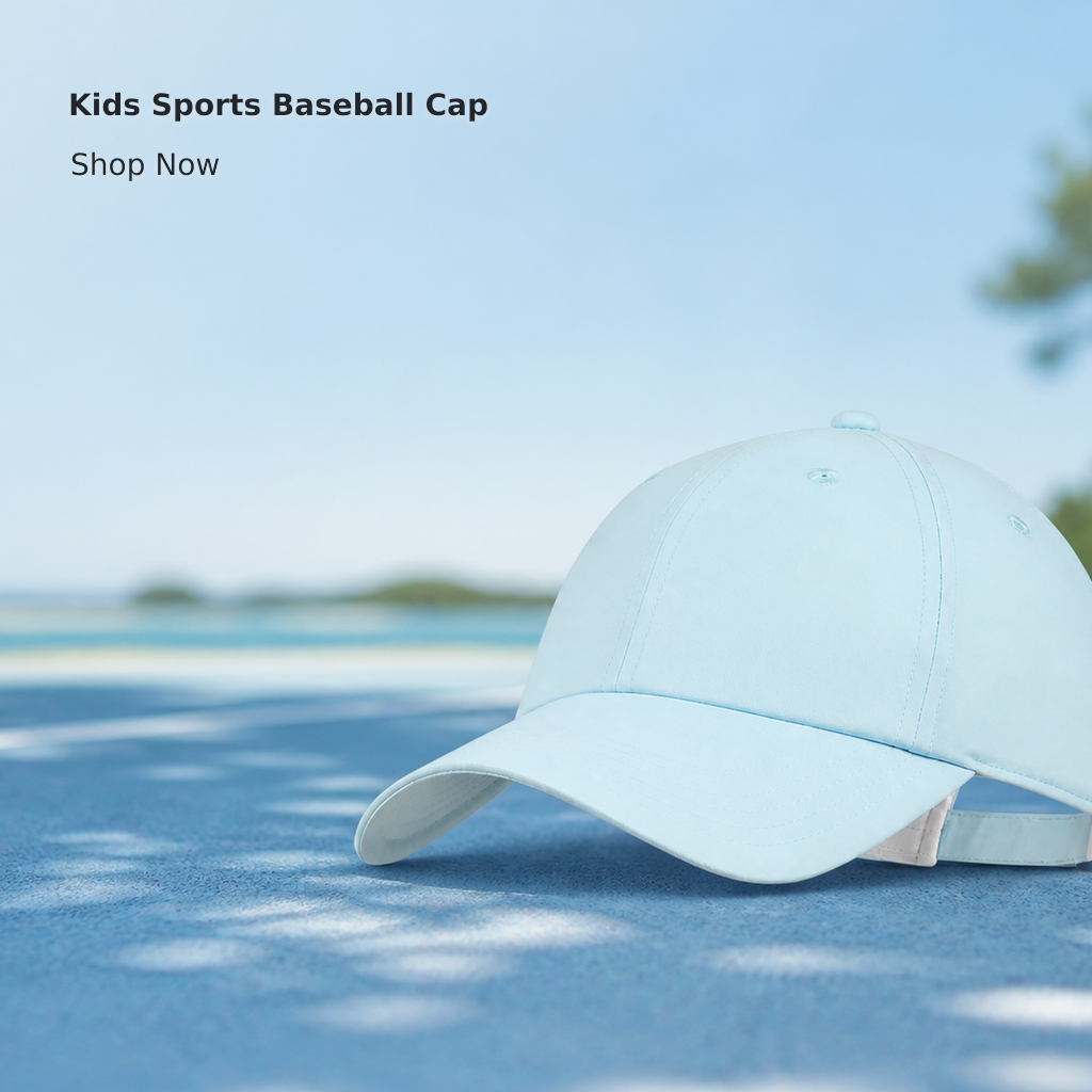 Kids’ Lightweight UPF 50+ Water-Resistant Sports Cap